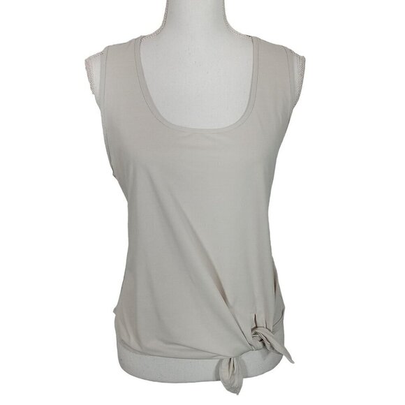 ZYIA ACTIVE Knot Just a Cute Tank Top Pearl Gray Size XL EUC - Picture 1 of 4